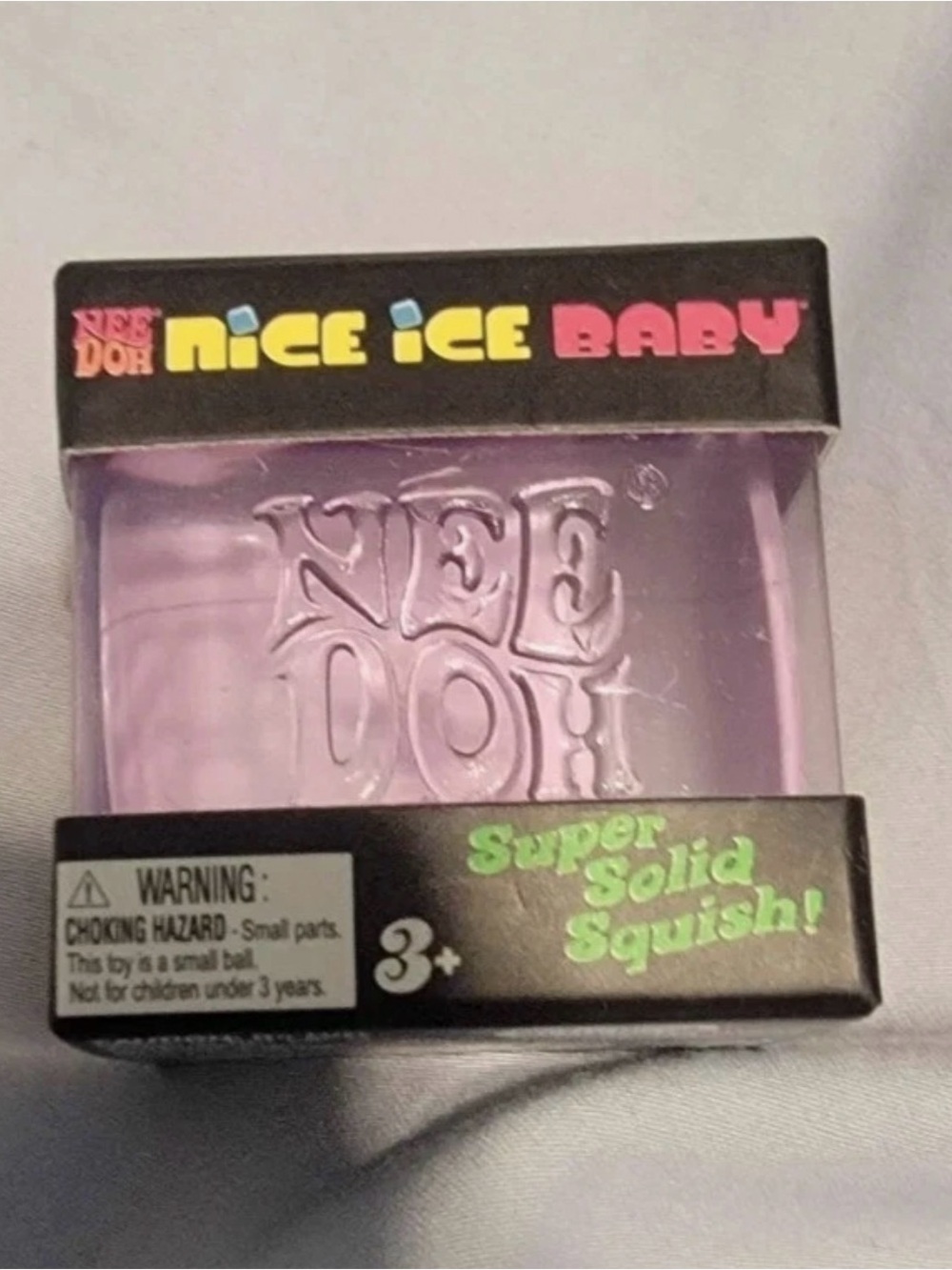 NIB Authentic Schylling NeeDoh Nice Ice Baby Single 1.25” PURPLE Mini Cube